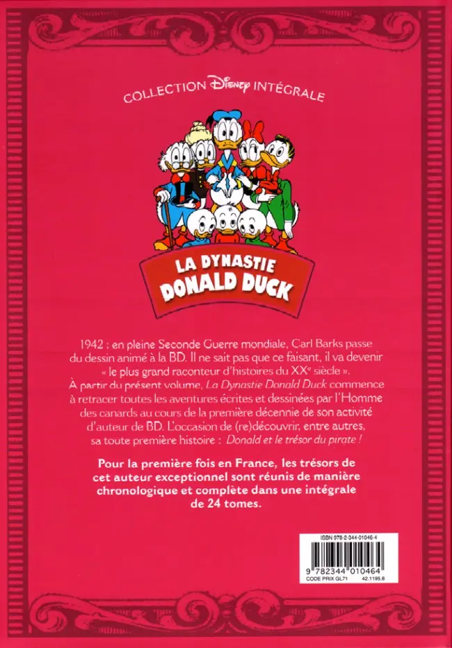 Verso de l'album La Dynastie Donald Duck Tome 19 L'anneau de la momie et autres histoires (1942 - 1944)
