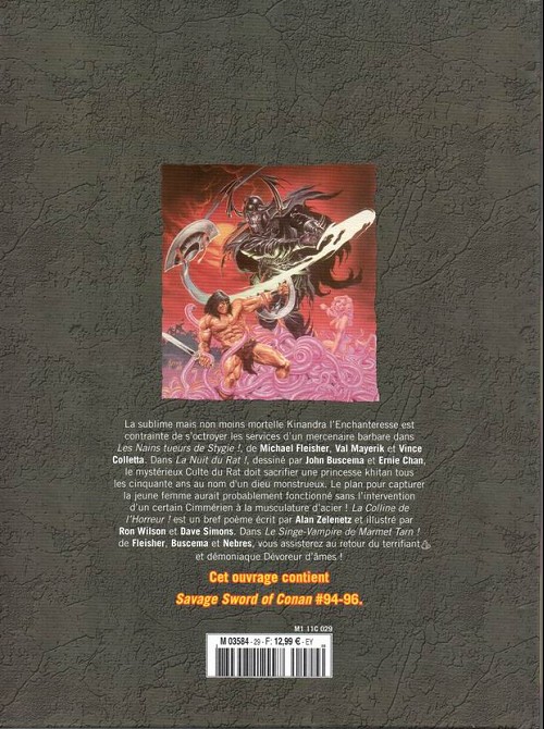 Verso de l'album The Savage Sword of Conan - La Collection Tome 29 Les nains tueurs de Stygie !