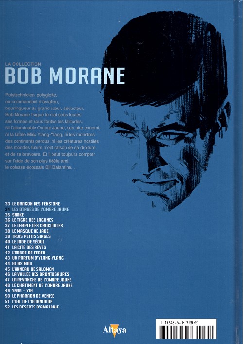 Verso de l'album Bob Morane La collection - Altaya Tome 34 Les otages de l'Ombre Jaune