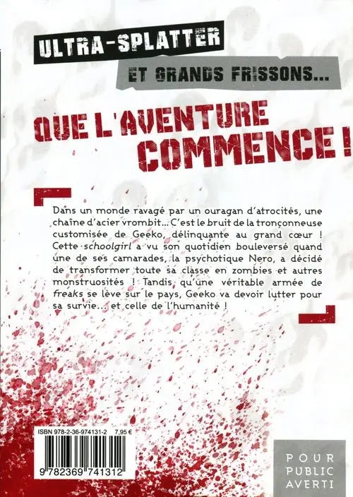 Verso de l'album Bloody Delinquent Girl Chainsaw 1