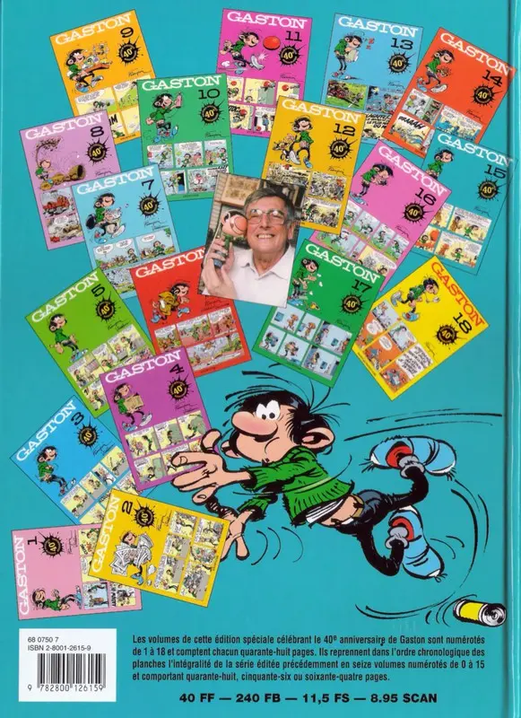 Verso de l'album Gaston Tome 15