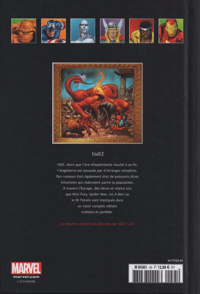 Verso de l'album Marvel Comics - La collection de référence Tome 45 1602