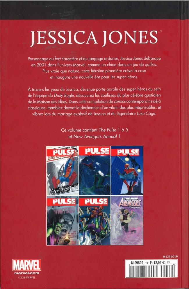 Verso de l'album Le meilleur des Super-Héros Marvel Tome 19 Jessica Jones