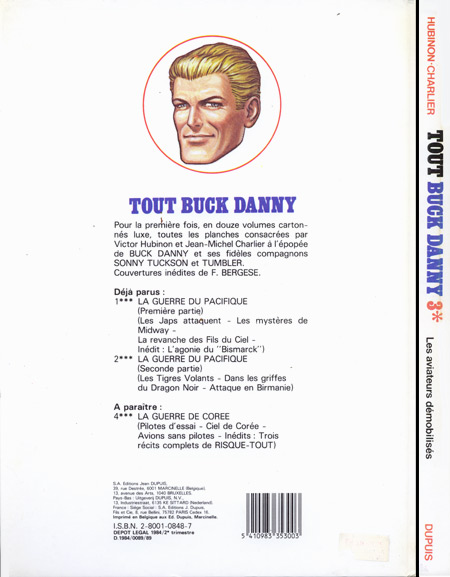 Verso de l'album Tout Buck Danny Tome 3 Les aviateurs démobilisés