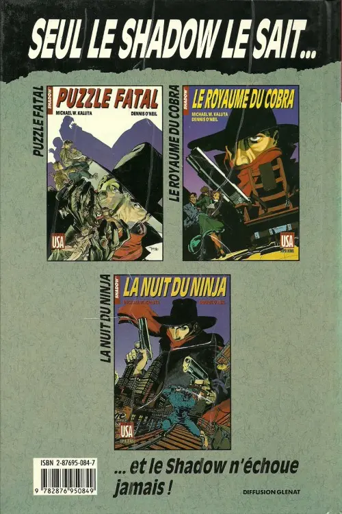 Verso de l'album Super Héros Tome 22 Shadow (1/3) : Puzzle fatal
