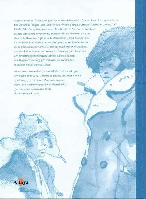 Verso de l'album Tout Pratt Tome 10 Corto maltese en Sibérie 2ème partie