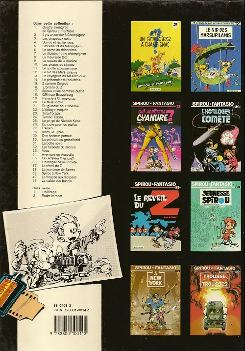 Verso de l'album Spirou et Fantasio Tome 12 Le nid des Marsupilamis