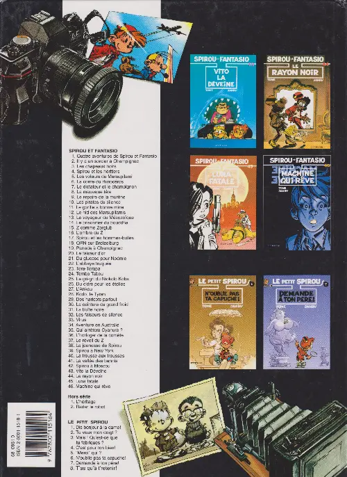 Verso de l'album Spirou et Fantasio Tome 39 Spirou à New York