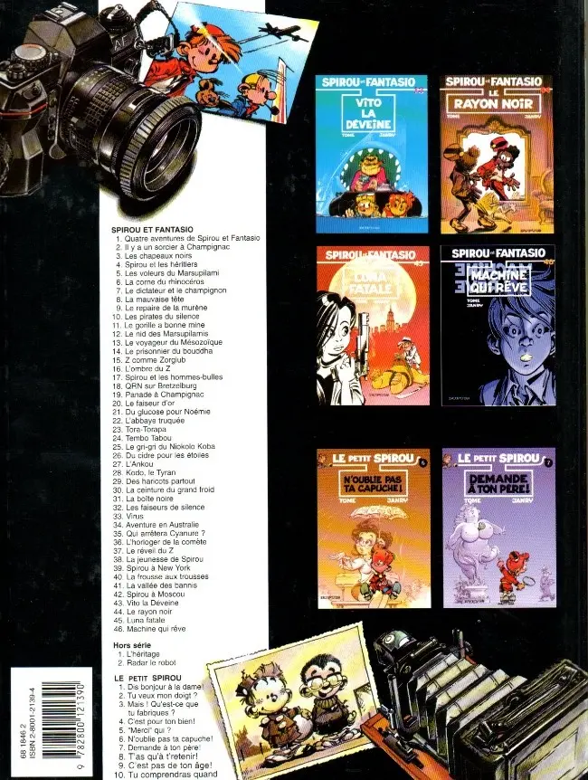 Verso de l'album Spirou et Fantasio Tome 44 Le rayon noir