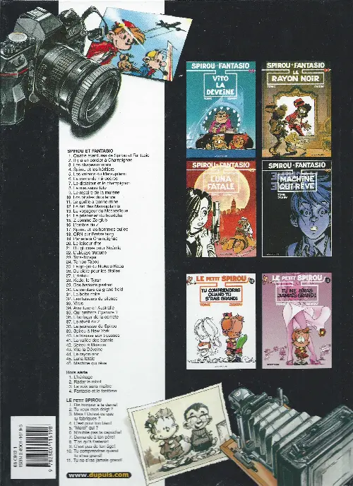 Verso de l'album Spirou et Fantasio Tome 40 La Frousse aux trousses