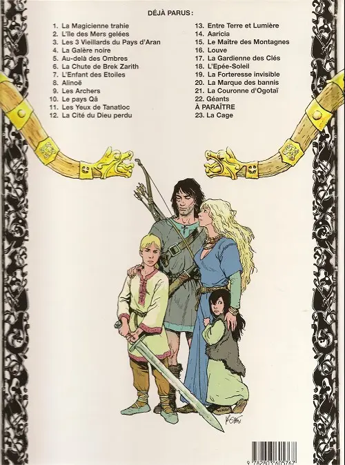 Verso de l'album Thorgal Tome 11 Les yeux de Tanatloc