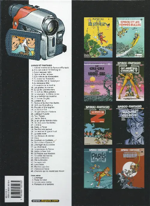 Verso de l'album Spirou et Fantasio Tome 16 L'ombre du Z