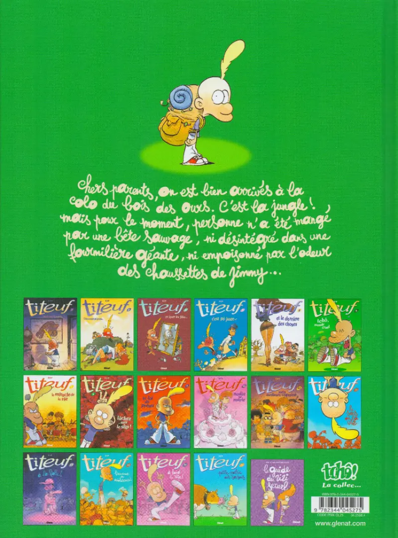 Verso de l'album Titeuf Tome 17 La grande aventure