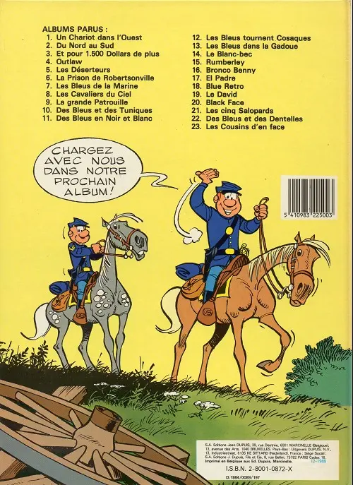 Verso de l'album Les Tuniques Bleues Tome 15 Rumberley