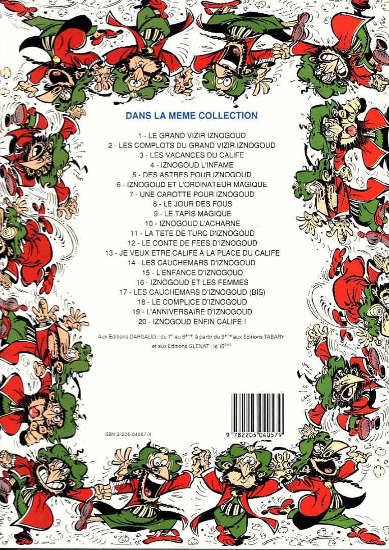 Verso de l'album Iznogoud Tome 3 Iznogoud et les vacances du calife