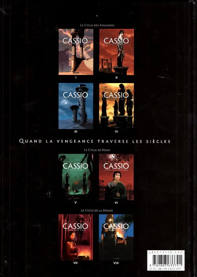Verso de l'album Cassio Tome 8 Le peintre des morts