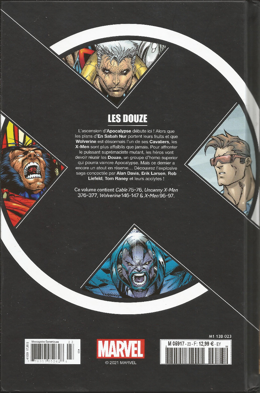 Verso de l'album X-Men - La Collection Mutante Tome 23 Les Douze