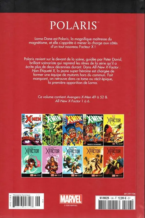 Verso de l'album Le meilleur des Super-Héros Marvel Tome 106 Polaris