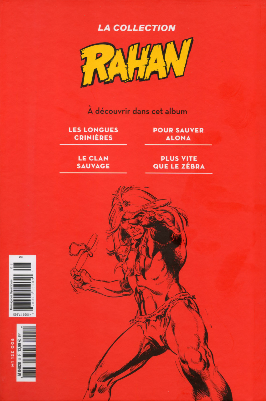 Verso de l'album Rahan (La Collection - Hachette) Tome 8