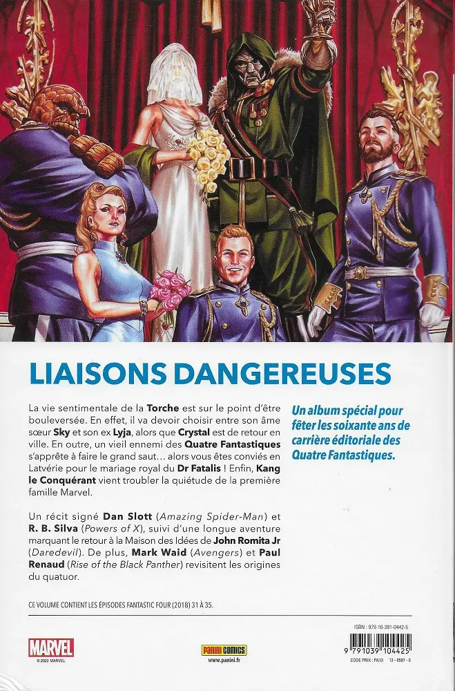 Verso de l'album Fantastic Four Tome 8 La fiancée de Fatalis