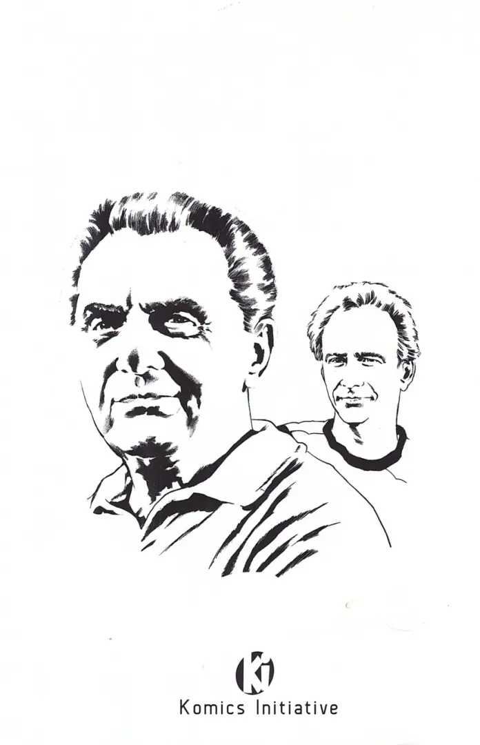 Verso de l'album La dernière interview de Jack Kirby