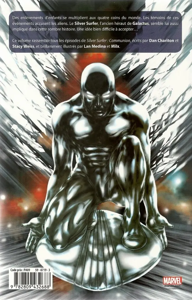 Verso de l'album Silver Surfer 1 Communion