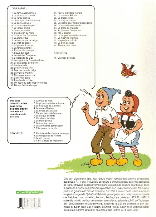 Verso de l'album Sylvain et Sylvette Tome 15 La forêt en danger