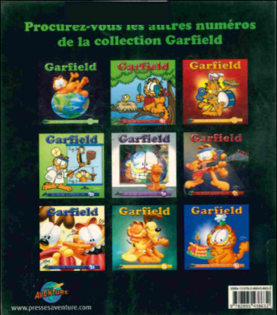 Verso de l'album Garfield #35