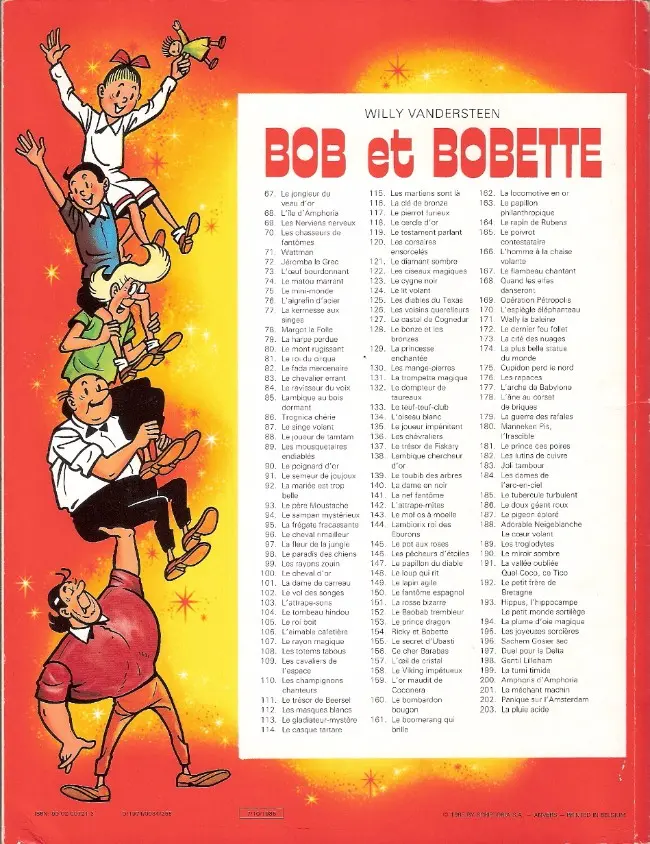 Verso de l'album Bob et Bobette Tome 151 La rosse bizarre