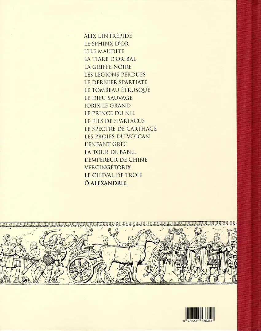 Verso de l'album Alix Tome 20 Ô Alexandrie