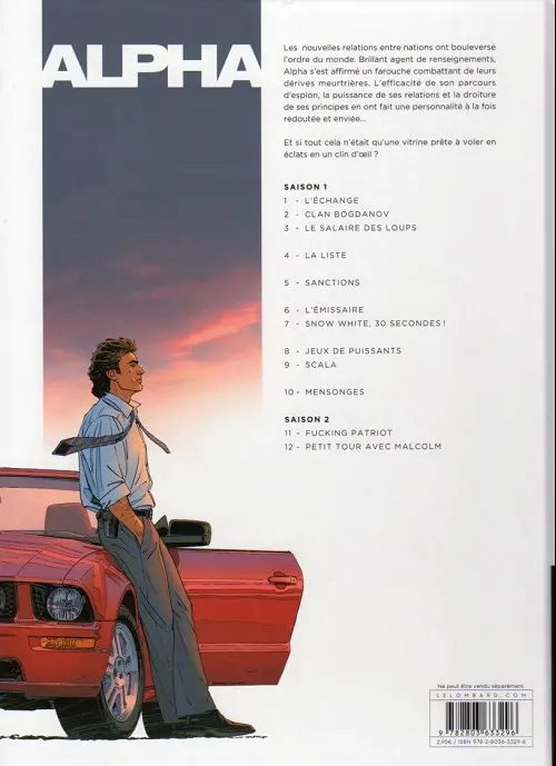 Verso de l'album Alpha Tome 11 Fucking patriot