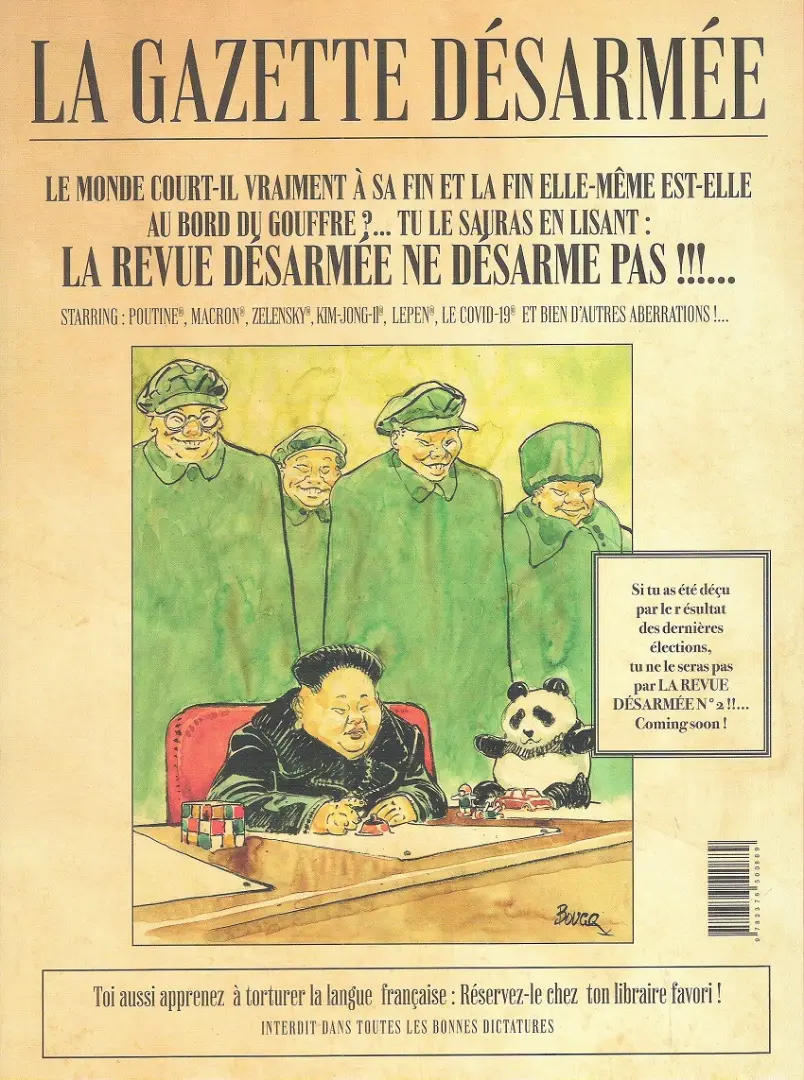 Verso de l'album La gazette désarmée numéro 1 Forces du mal à (re)vendre