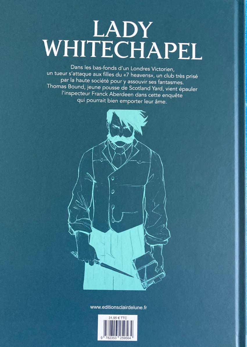 Verso de l'album Lady Whitechapel Intégrale - Meurtres au Paradis