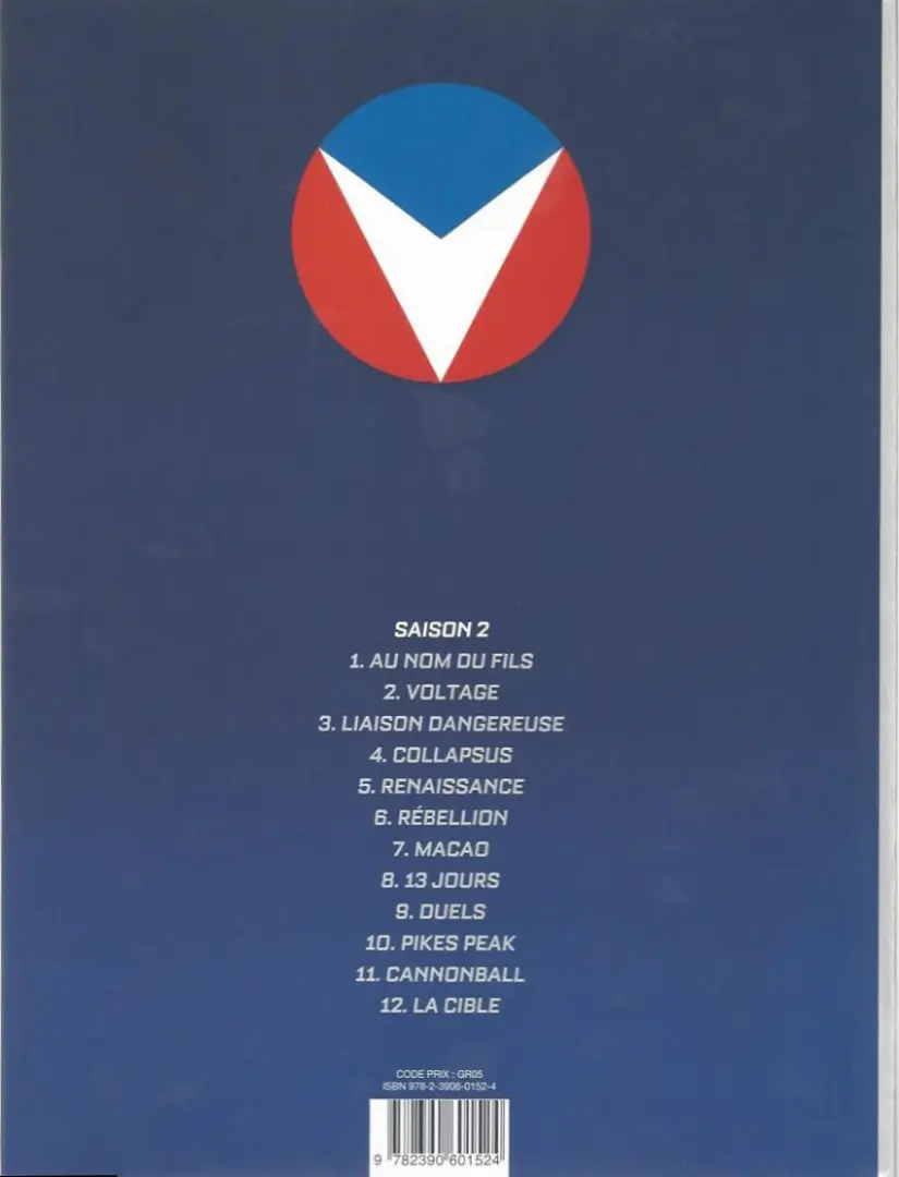 Verso de l'album Michel Vaillant Tome 12 La cible