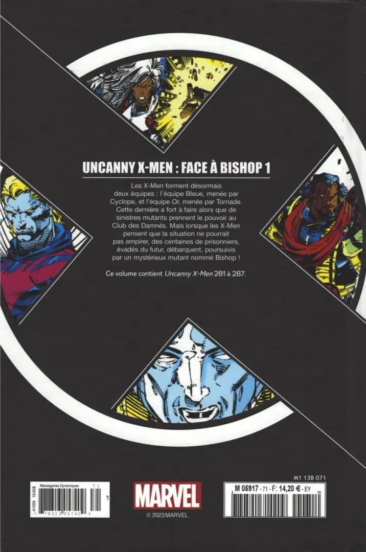 Verso de l'album X-Men - La Collection Mutante Tome 71 Face à Bishop 1