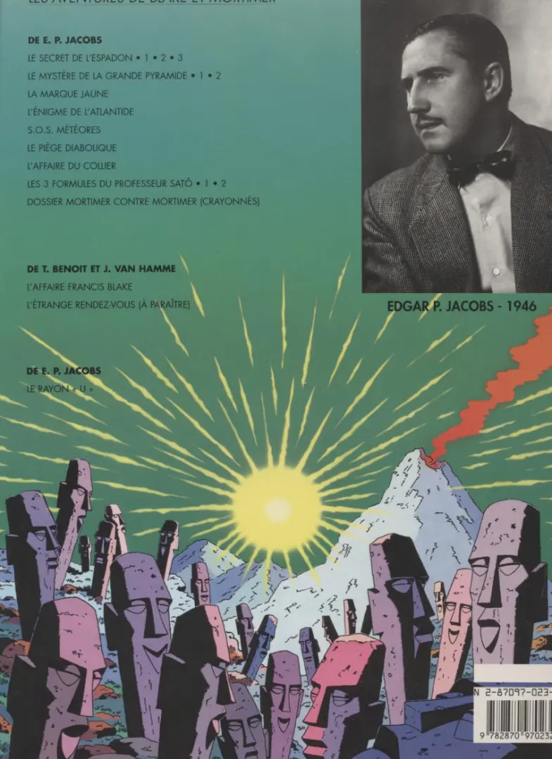 Verso de l'album Avant Blake et Mortimer Tome 1 Le Rayon U