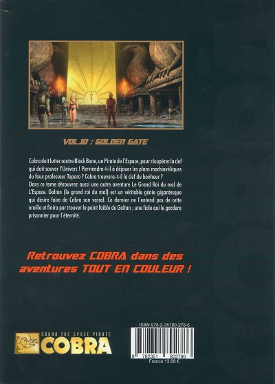 Verso de l'album Cobra - The Space Pirate Vol. 10 Golden Gate