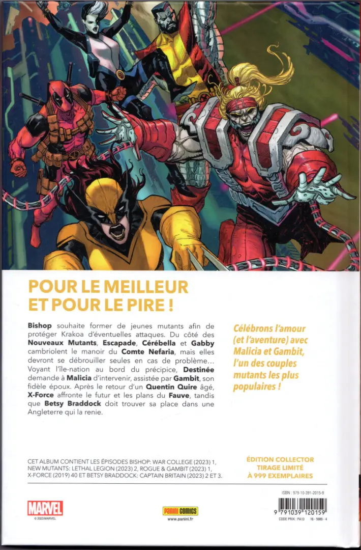 Verso de l'album Destiny of X Volume 23