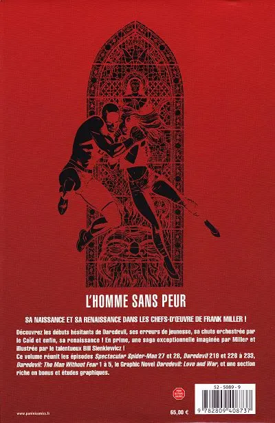 Verso de l'album Daredevil par Frank Miller Tome 1