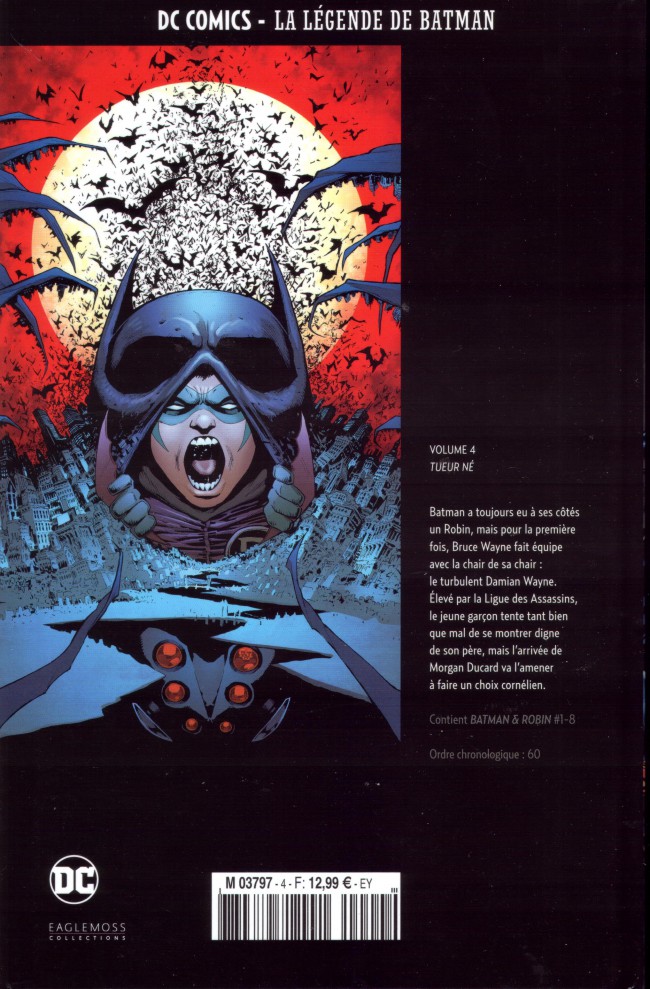 Verso de l'album DC Comics - La Légende de Batman Volume 4 Tueur né