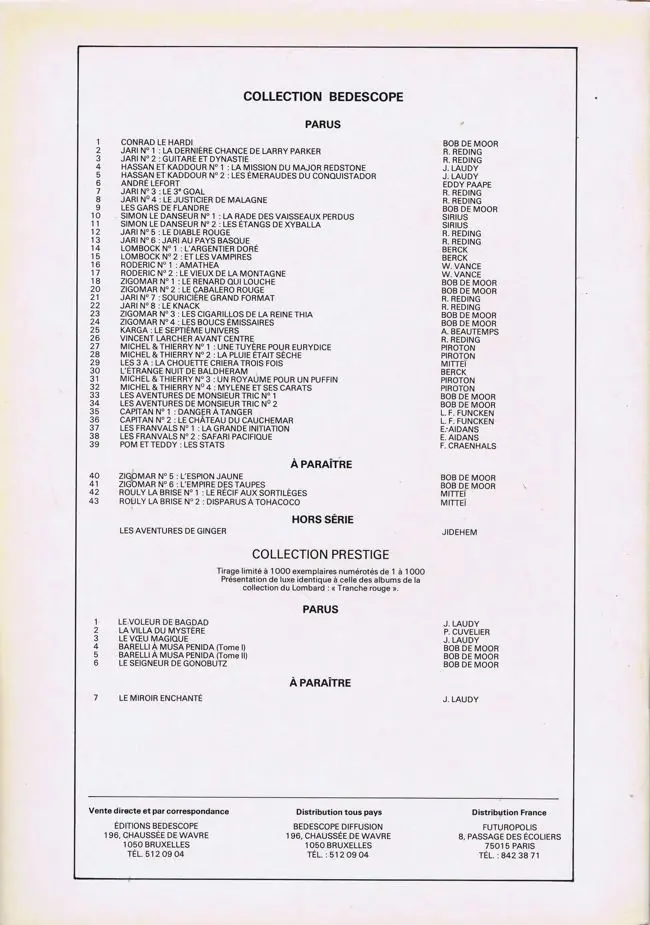 Verso de l'album Les Franval Tome 10 Safari Pacifique