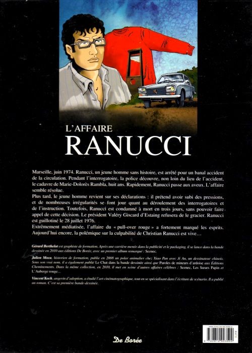 Verso de l'album Les grandes affaires criminelles et mystérieuses Tome 7 L'affaire Ranucci