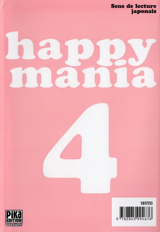 Verso de l'album Happy mania Volume 4