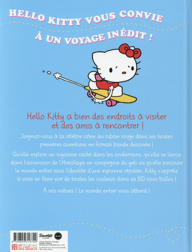 Verso de l'album Hello Kitty Tome 1 En route !