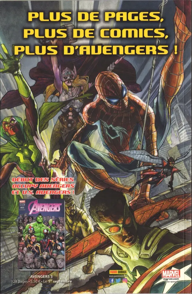Verso de l'album Inhumans vs X-Men Chapitre 3