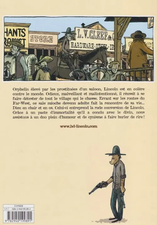 Verso de l'album Lincoln Tome 1 Crâne de bois