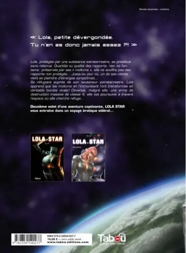 Verso de l'album Lola star Tome 2 Mutations