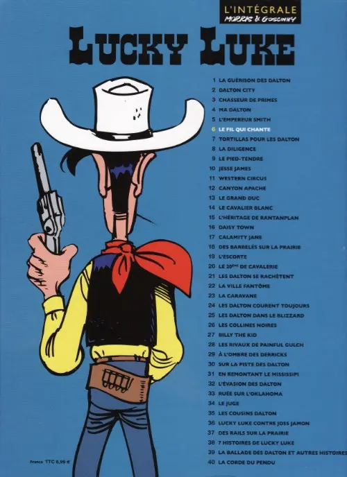 Verso de l'album Lucky Luke Tome 6 Le fil qui chante