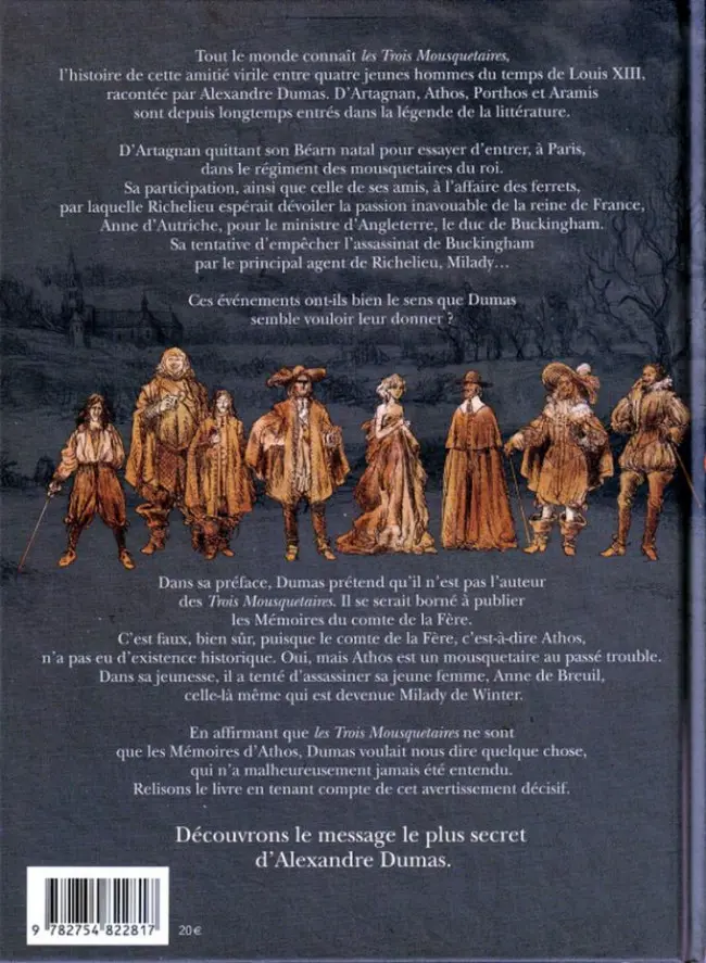 Verso de l'album Milady ou le mystère des mousquetaires