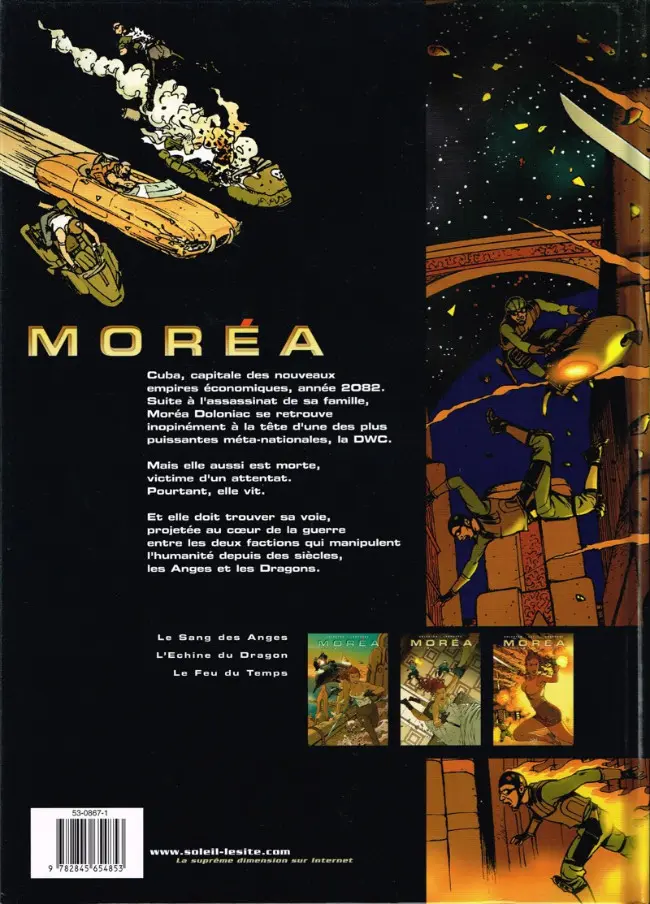 Verso de l'album Moréa Tome 3 Le feu du temps